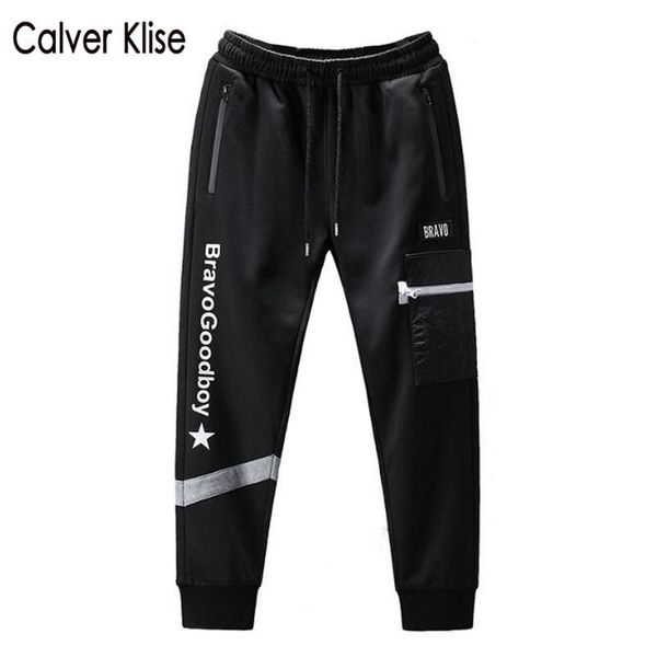 

calver klise mens patchwork print joggers sweatpants japanese hip hop streetwear harajuku hipster trousers fashion harem pants, Black