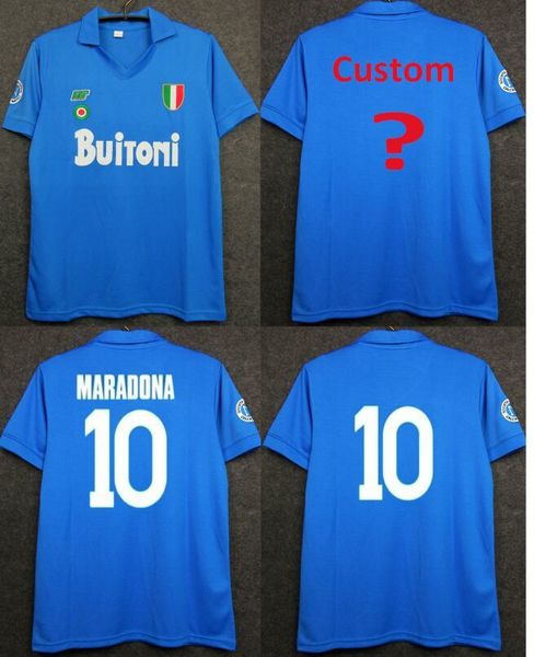 

maglie calcio italia napoli 1987/1988 italy naples retro maradona vintage jerseys 1987 1988 camisetas shirt lj200827, Black;yellow