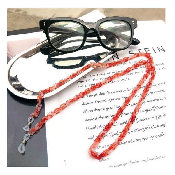 

2020 resin multi color eyeglasses chain acrylic acetate leopard chain simple retro non slip lanyard chain sunglasses accessories h jllmfy