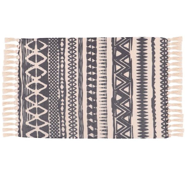 

carpets 1pc floor mat practical durable ethnic style cotton carpet anti-slip water-absorbing pad for living room