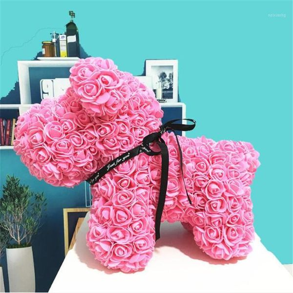 

decorative flowers & wreaths valentines gift 38cm romantic artificial rose dog for wedding girlfriend anniversary creative diy present witho