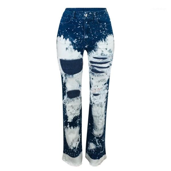 

jaycosin fashion women denim jeans winter pencil pants casual holes ripped long trousers vintage stretch slim fit pantalones 161, Blue