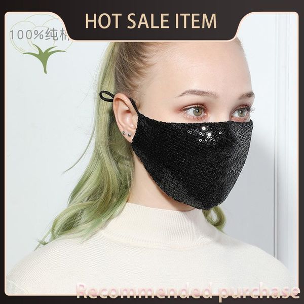 

shining masks cotton mask face warm sequin respirator masks washable fashion keep anti-haze breathable mouth keseh party mask opsfp