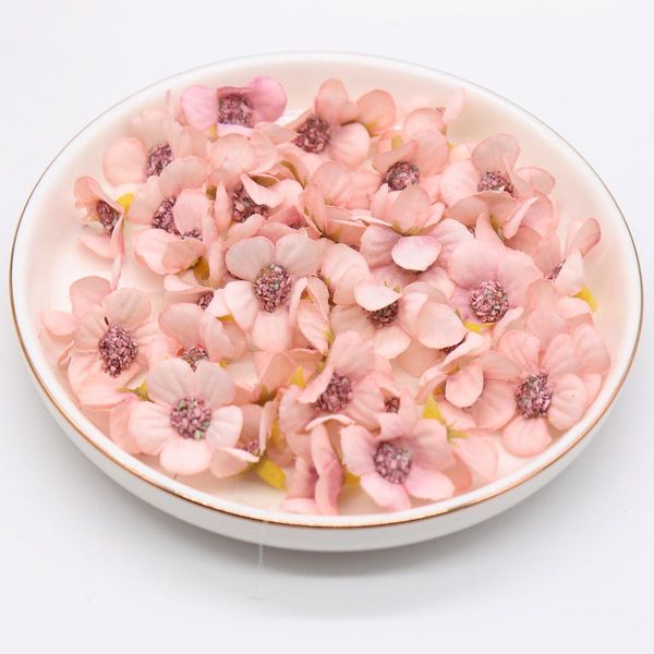 

50pcs 2cm multicolor daisy flower head mini silk artificial flower for crown scrap wedding home decor diy garland headdress bbyxky