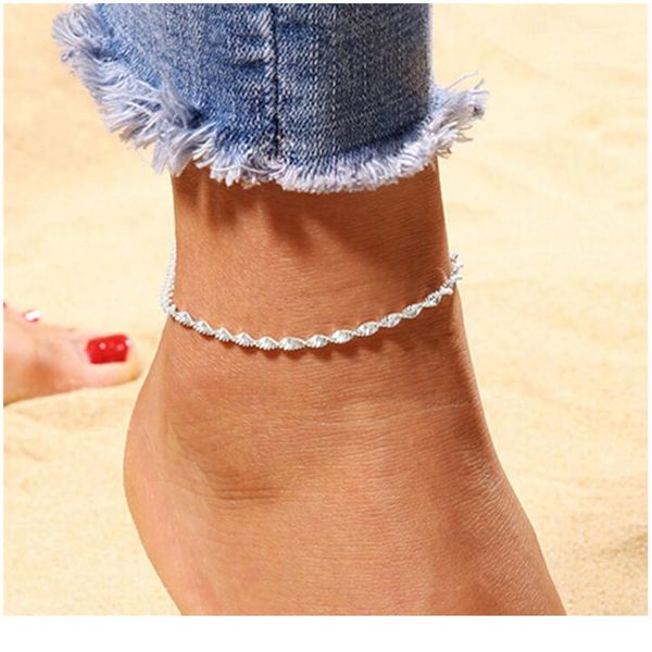 

прекрасный сексуальный браслет браслета anklet cheville barefoot sandals ногой ювелирные изделия ноги на ноге pulsera tobillo f wmtnpv, Silver