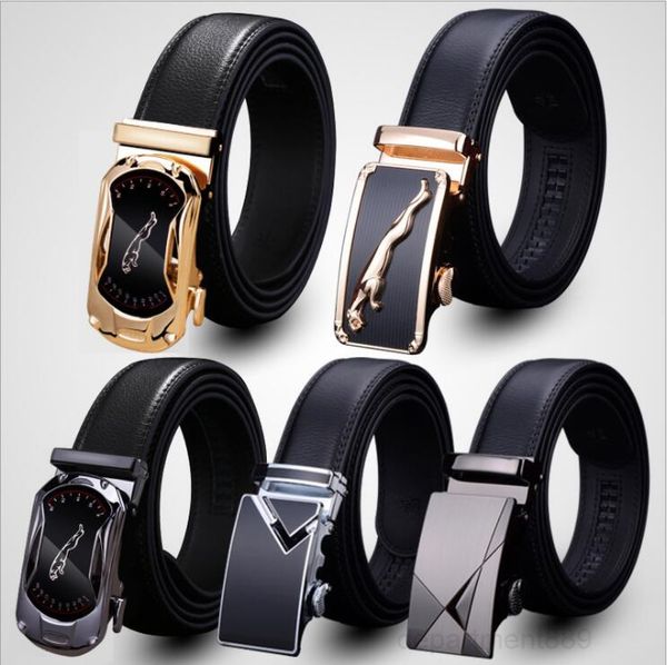 

men's genuine waist belts leisure business leather belt new automatic buckle cowskin strap owc3687