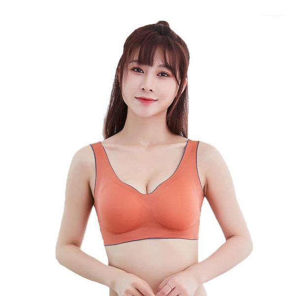 

bras girlfriends bra comfortable come vice milk non-trace woman without rims condole belt 2021 sports female vest1, Red;black