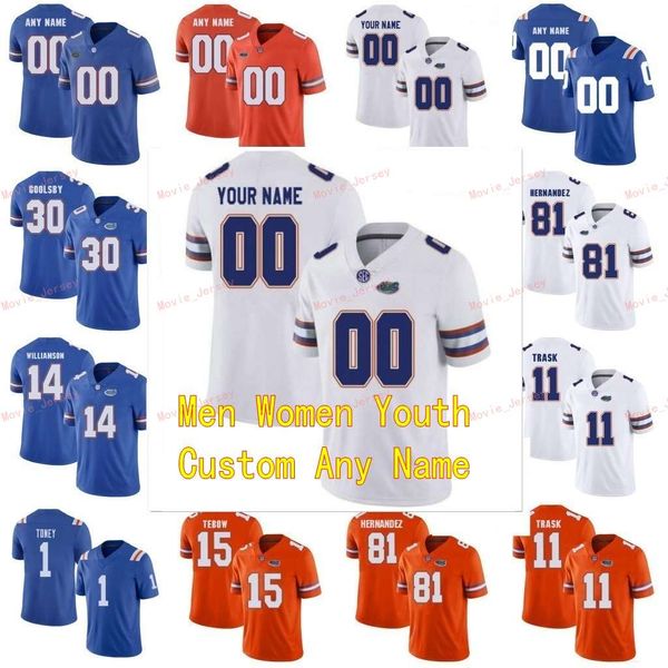 

stitched custom 26 john huggins 27 dameon pierce 5 emory jones 8 trevon grimes florida gators men women youth college jersey, Black