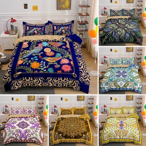 

mandala 3d bedding sets duvet cover /king size bohemian luxury bedclothes home decoration 2/3pcs with pillowcase1