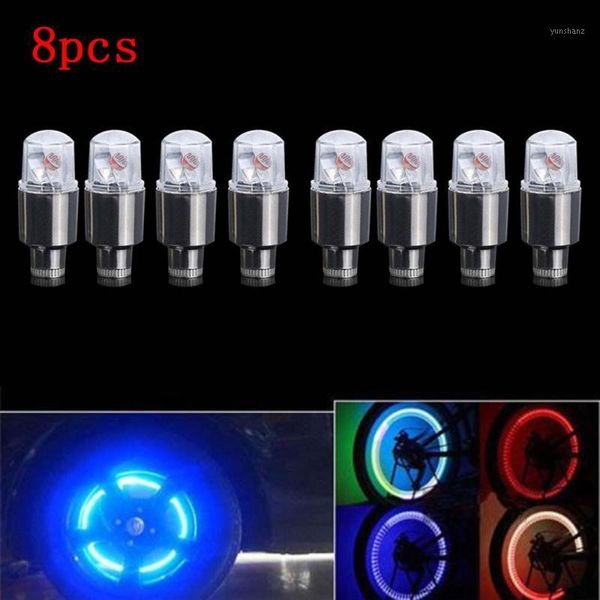 

bike lights 2/4/8pc bicycle car motorcycle wheel tire tyre valves cap flash led light spoke lamp cap1