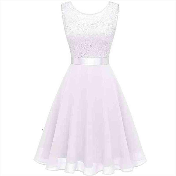 

women elegant ball gown lace summer dress sleeveless v-neck solid evening party white dress bow tank knee-length female, Black;gray