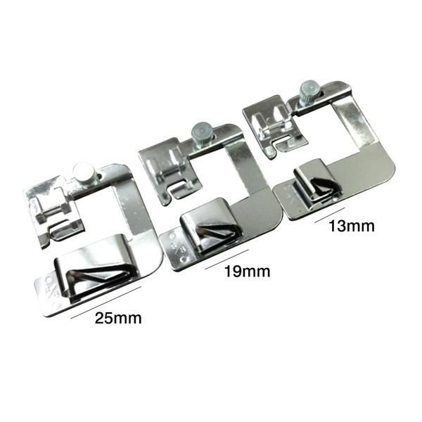 

1pcs sewing machine foot presser craft stainless steel crimp tool practical rolled feet sewing machine accessories, Black