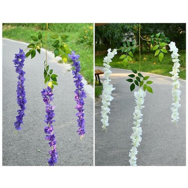 

artificial ivy flowers silk flower wisteria vine flower rattan for wedding centerpieces decorations bouquet garland h bbyiaz bde_luck