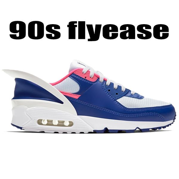 

new fashion 90s flyease men running shoes usa triple white gold deep royal men women trainers sneakers us 5.5-11