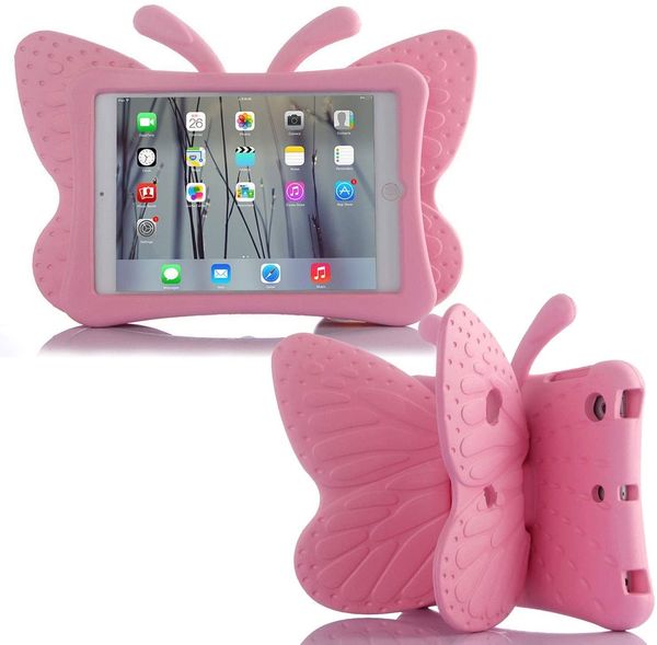iPad 7 10.2 3D Cute Butterfly Case for Kids Light Weight EVA Stand Shockproof Rugged Heavy Duty Kids Friendly Tablet Case for iPad 10.2 iPad 7th Gen