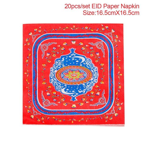 

fengrise 20pcs eid paper table napkin disposable napkin eid mubarak festival party ramadan decor islamic muslim party supplies wmtcxa
