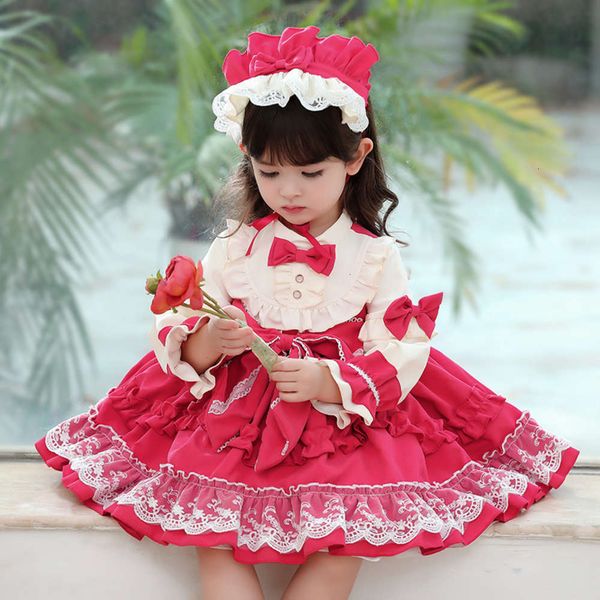 

sle court high lolita princs new quali children's wear girl's spanish drs 6zbt, Red;yellow