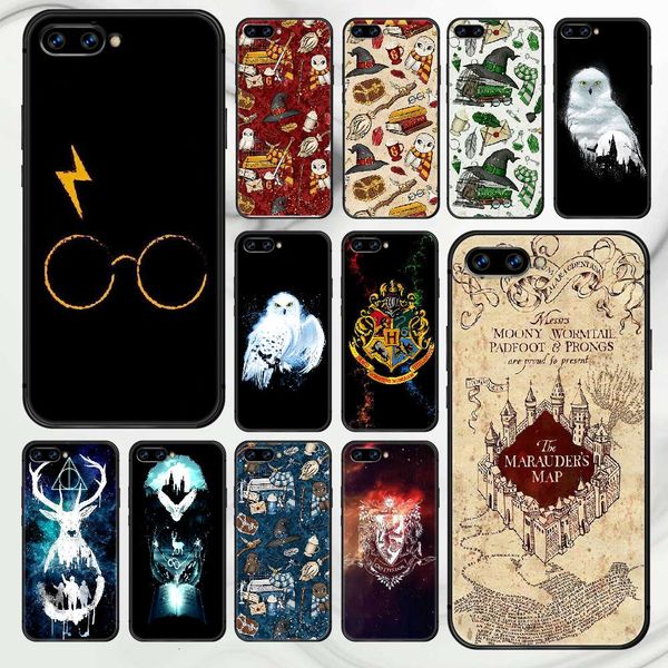 

harry potter case, black shell, fashion, huawei honor 7a 8 8s 8a 8x9 9x10 20 i lite pro