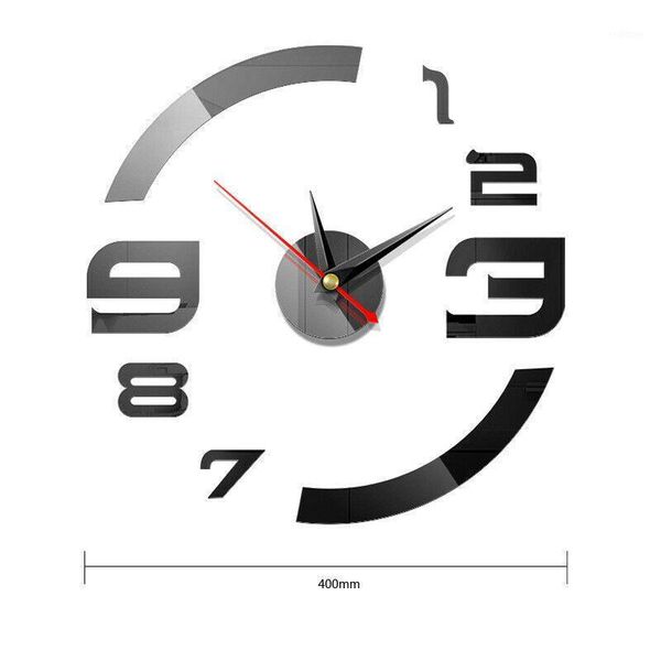 

2020 new clock watch wall clocks horloge 3d diy acrylic mirror stickers home decoration living room quartz needle1