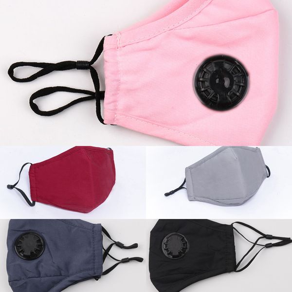 

u2mi3u fast shipping reusable cotton face masks with breath valve pm2.5 mouth anti-dust fabric washable mask 5 n