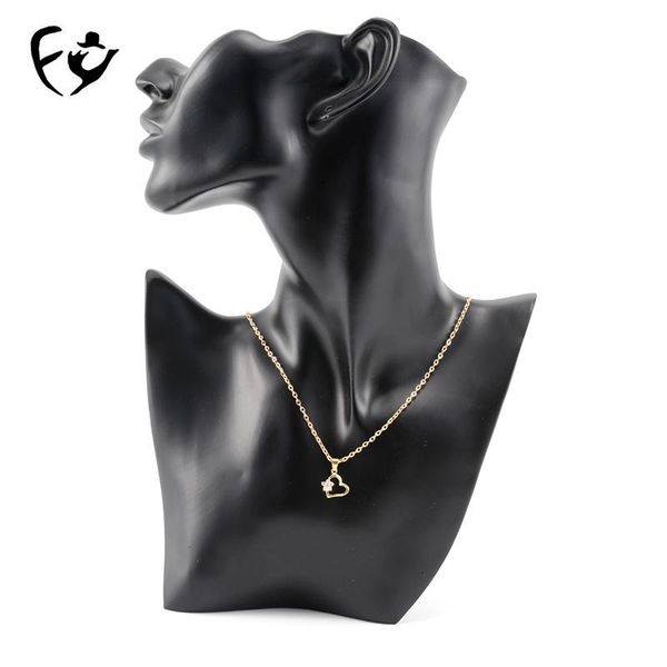 

most popular hollow drop pendant in 2020 is a drop shaped colored zircon necklace with a heart shaped pendant, Silver