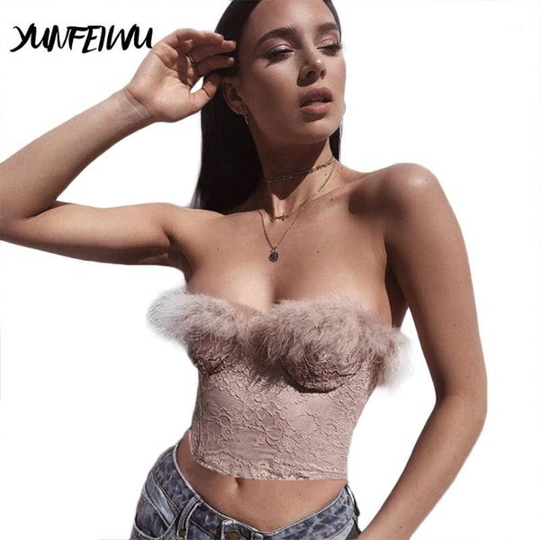 

fashion slim turkey hair women backless wrap female lace bra tube short with steel ring1, White