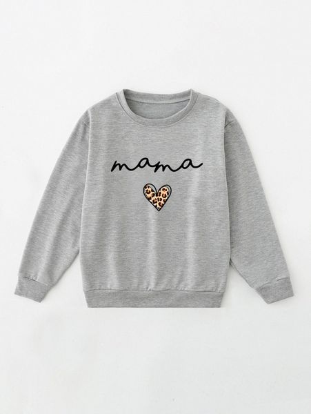 

letter & leopard graphic sweatshirt q34t#, White;black
