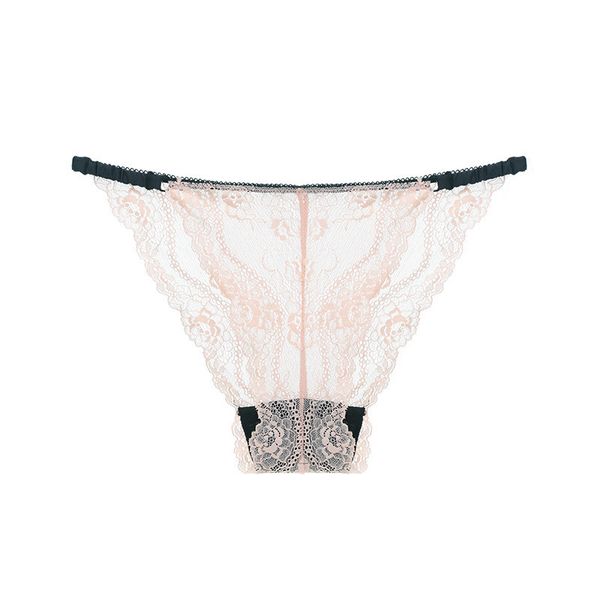 

lace underwear perspective melting low waist briefs temptation cotton bottom fork beautiful buttock bottom pants c1211, Black;white