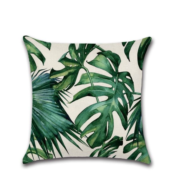 

tropical green leaves of plants car covers decorative cushion cover home decor linen throw pillow cases