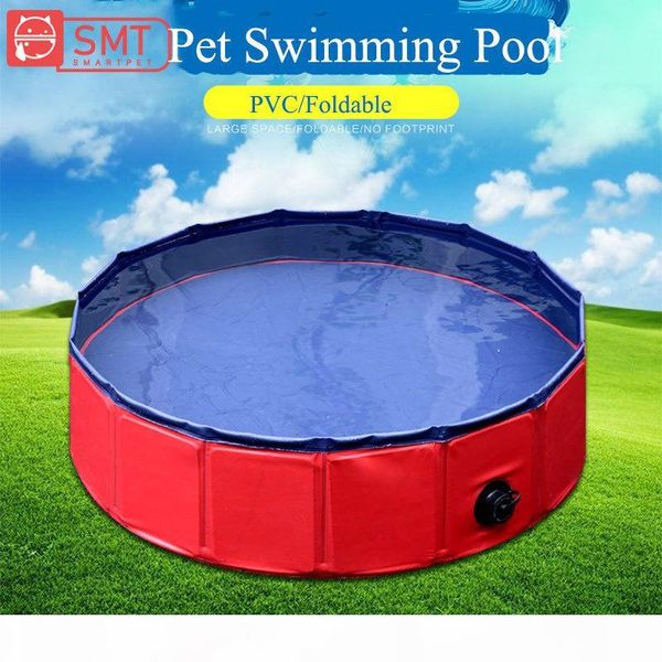 

smartpet pvc foldable pet dog cat swimming pool pvc washing pond dog tub bed large small dog swimming house bed summer pool