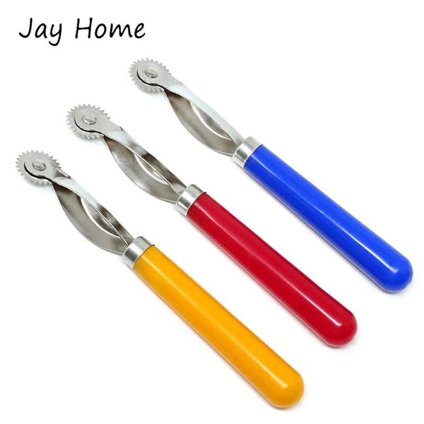 

sewing notions & tools plastic handle fabric leather serrate marker tracing wheel needle point pattern tracer stitching diy craft tailor, Black