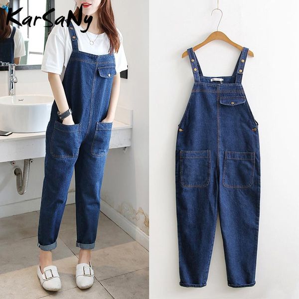 

denim overalls jeans women jumpsuit plus size blue jean for elegant autumn kg-920