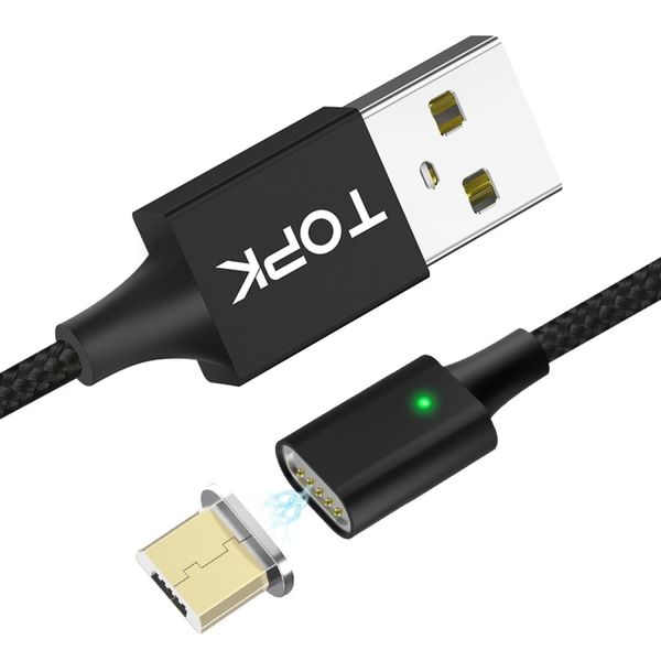 

1m usb to micro usb magnetic braided fast charging sync data cable