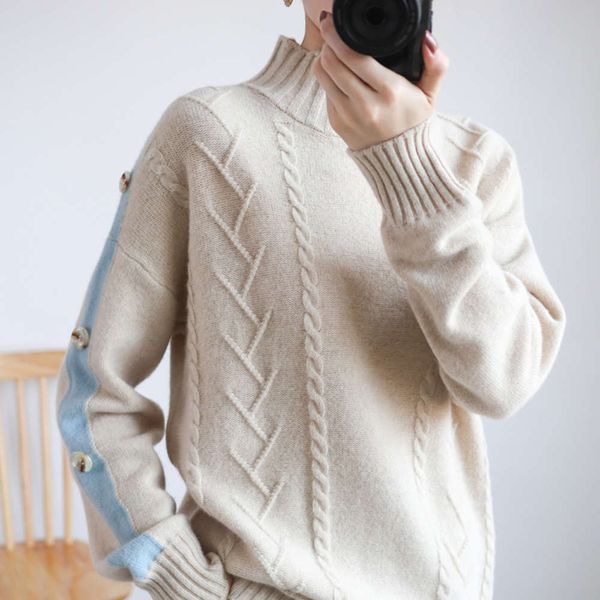 

new hooded cashmere sweater for women in autumn and winter, White;black