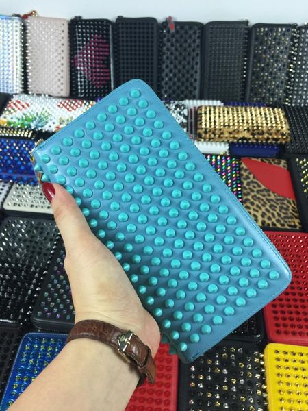 

designer purse women holders wallets portefeuille pour homme men real leather red color bottom fashion wallets, Red;black
