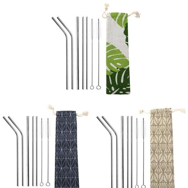 

8pcs straws reusable colorful drinking with brush health environmental protection and durability milk tea straw animal bbyqof