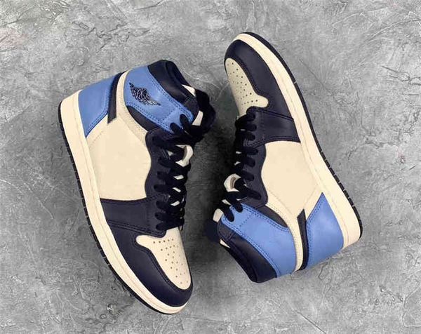 

2022 authentic 1 high og obsidian blue chill women men athletic shoes 555088-140 sail university sports sneakers with box