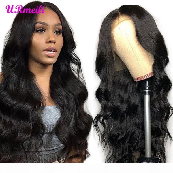 

lace front human hair wigs brazilian virgin hair body wave pre plucked 13*4 lace frontal wig 150 density remy brazilian lace front wig, Black;brown