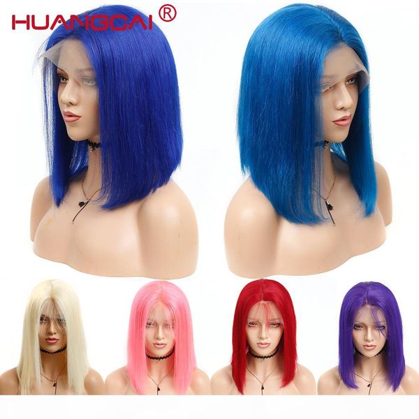 

150% colorful short bob wig 13*4 lace front human hair bob wigs for women brazilian remy straight hair bob lace front wig, Black