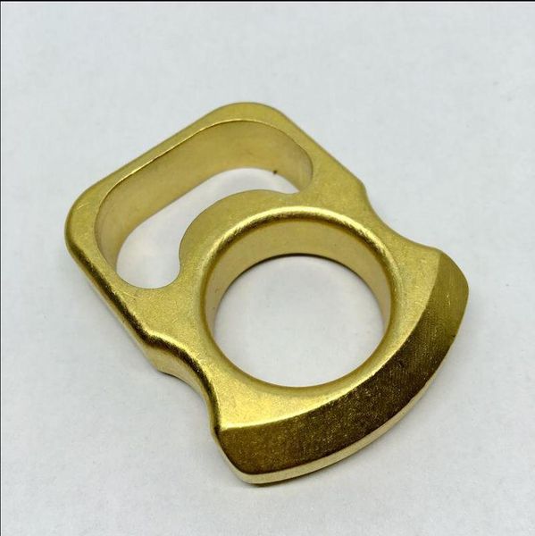 

12mm thick brass key chain pure copper bottle opener key quick hanging edc self-defense ring brass finger tiger 0754
