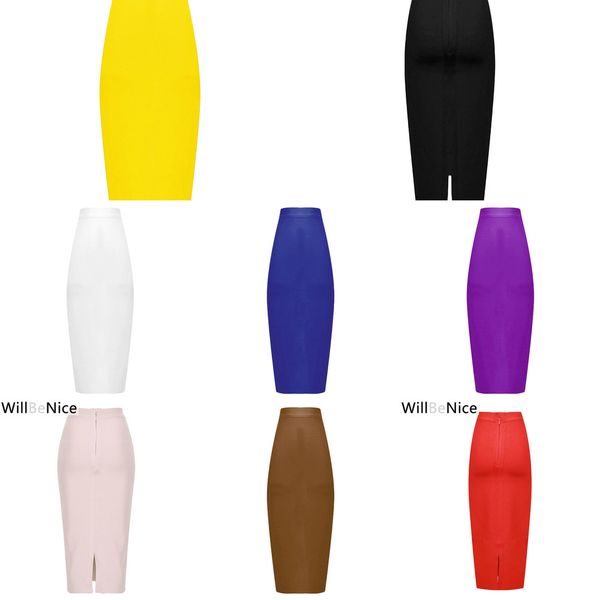 

willbenice black 2019 wholesale high waist back split women mid calf pencil pink bandage skirt bodycon skirts bandage q1209