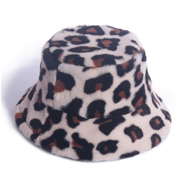 

women's outdoor winter vacation lady black solid thickened soft warm fishing cap faux fur rabbit bucket hat for wo qylcsw