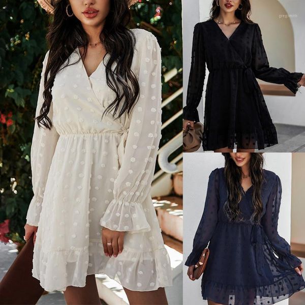 

v neck long sleeve dress women fashion ladies bandage dresses robe femme automne hiver 2021 2021 vestidos elegantes para mujer1, Black;gray