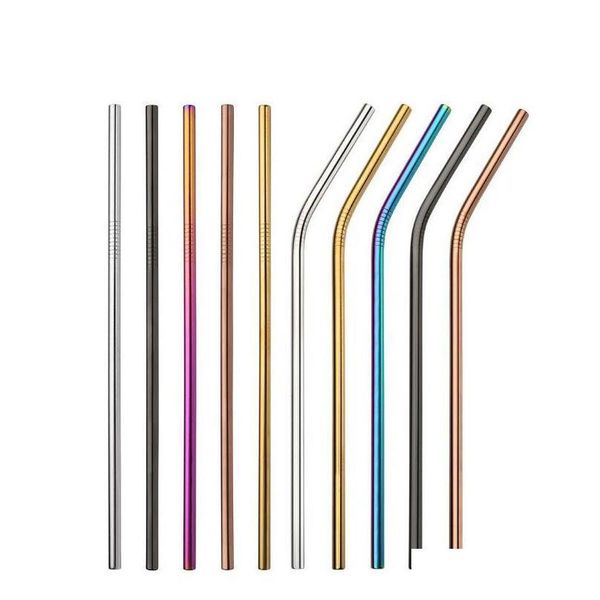 

stainless steel straws metal drinking straws bent straight reusable straw in bar party shipping za5942 87j7u