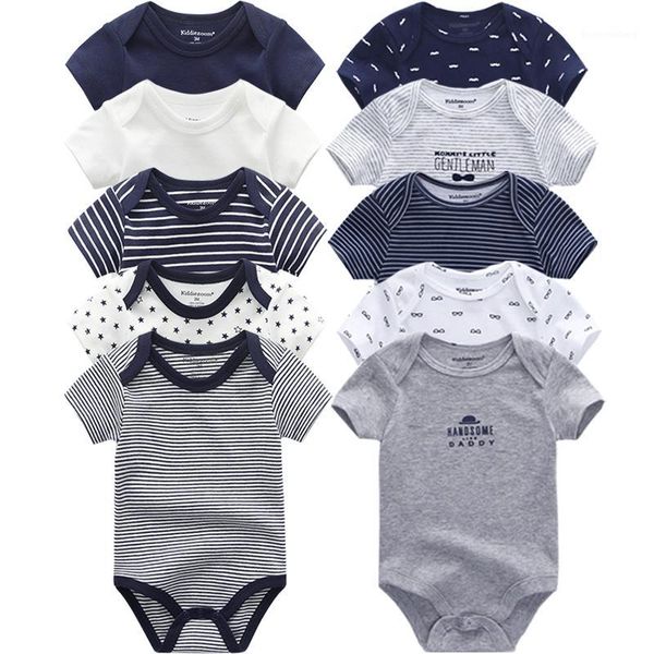 

baby clothes 2020 newborn baby rompers short sleeve tiny cottons girl boys clothing roupas de infants jumpsuit1, Blue