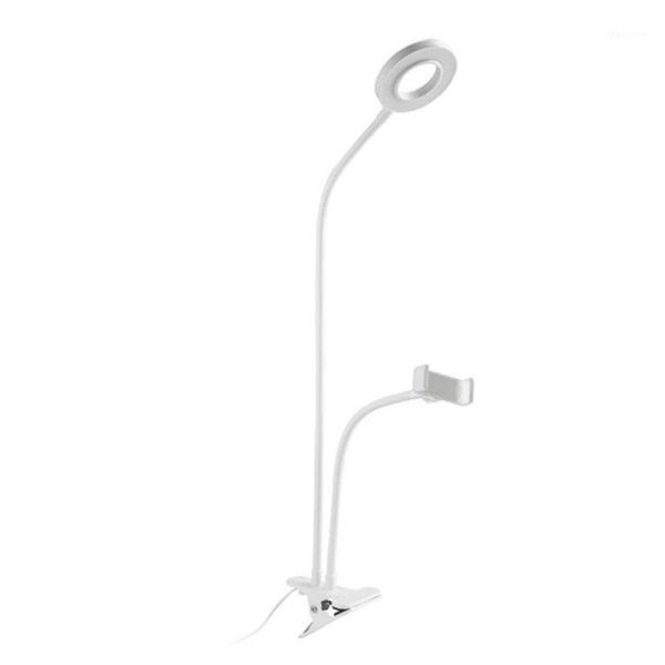 

flash heads dimmable selfie ring light with 65cm gooseneck stand & cell phone holder for youtube beauty live makeup studio1