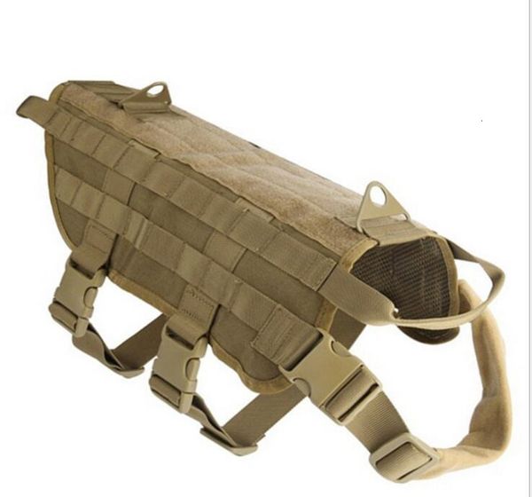 

outdoor k9 tactical 1000d nylon molle system training dog harness vest clothes s--xl, Black;green