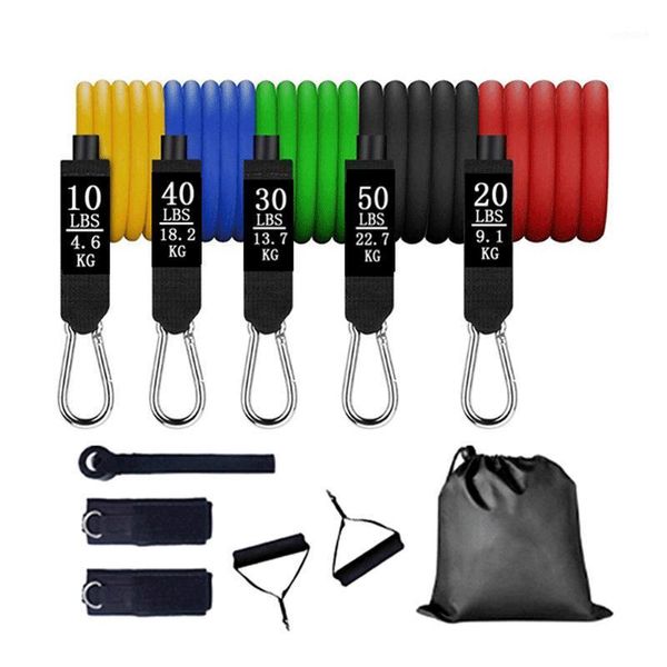 

resistance bands set yoga exercise pull rope fitness 150lbs 100lbs rubber tube for home gyms workout body stretch training1