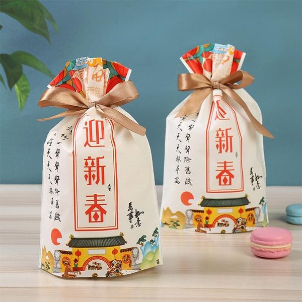 

50 Pcs Chinese New Year Candy Bundles Gifts Packaging Bag 54DC