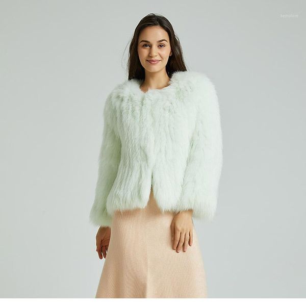 

ct831 women fashion real fur over size coat girl female leisure solid jacket coats1, Black